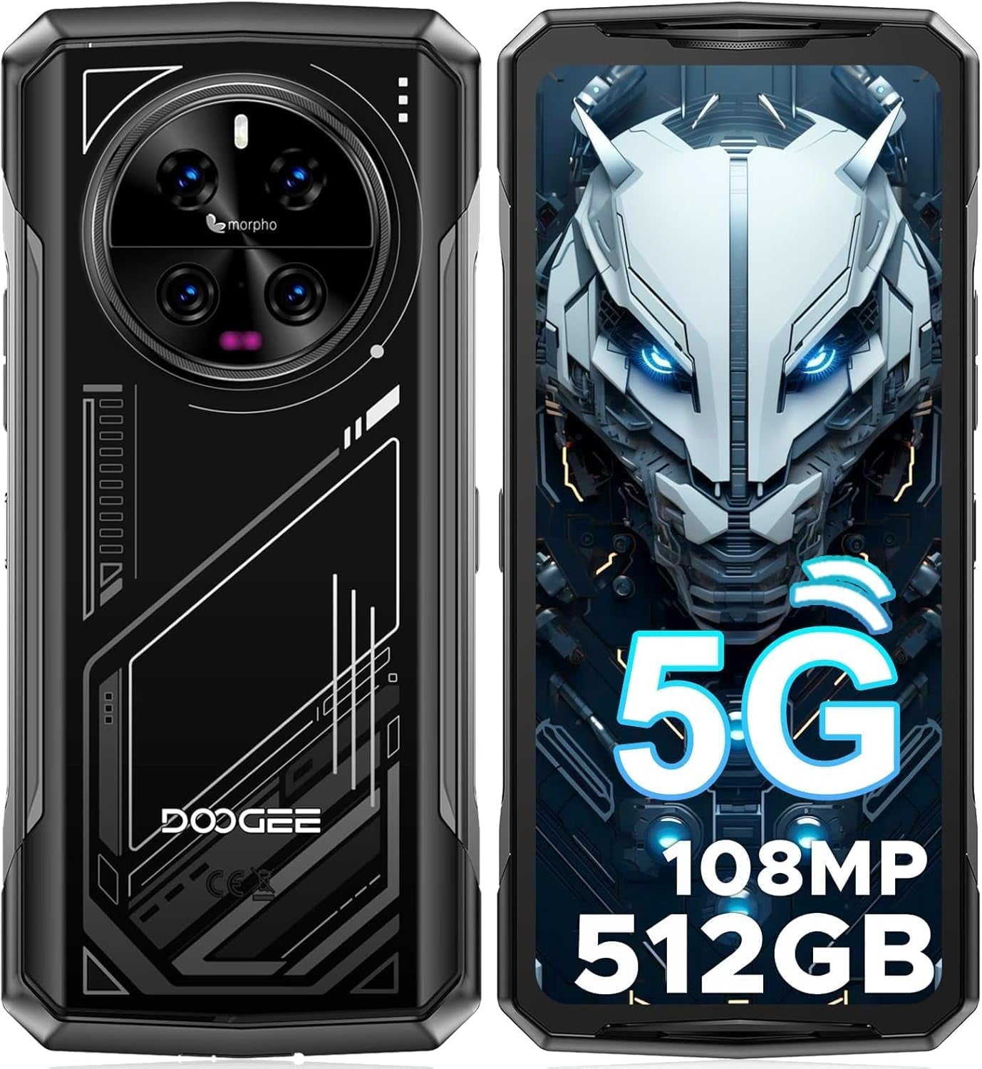 DOOGEE V40 5G - Celular Indestructible (4nm) con WiFi 6E | 32GB RAM y 512GB