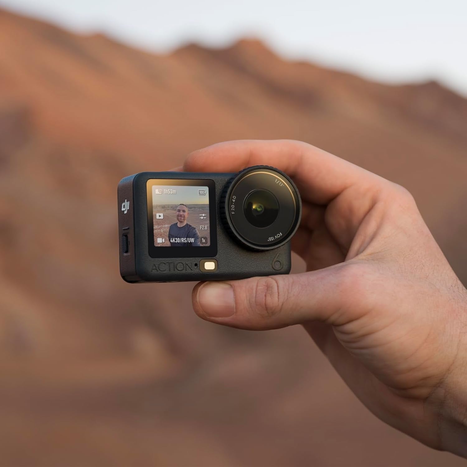 Osmo Action 6 Essential Combo, Action Camera with 1/1.1″ Square Sensor, Variable Aperture of F/2.0–F/4.0, Cold-Resistant, 4Hrs Battery, Action Camera 8K Ideal for Daily Use