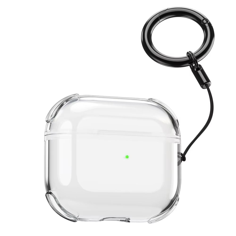 Carcasa Transparente Antigolpes para AirPods con Correa, Compatible con AirPods Pro 1, AirPods Pro 2, AirPods Pro 3 y AirPods 4