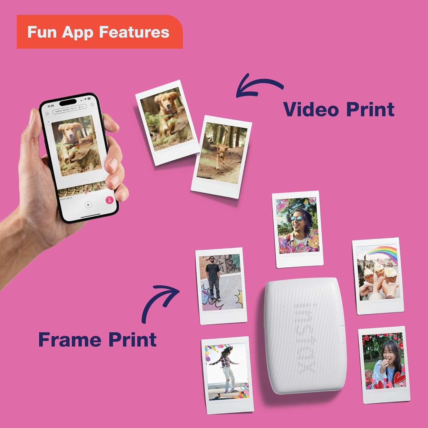 Instax Mini Link 3 Smartphone Printer - Rose Pink