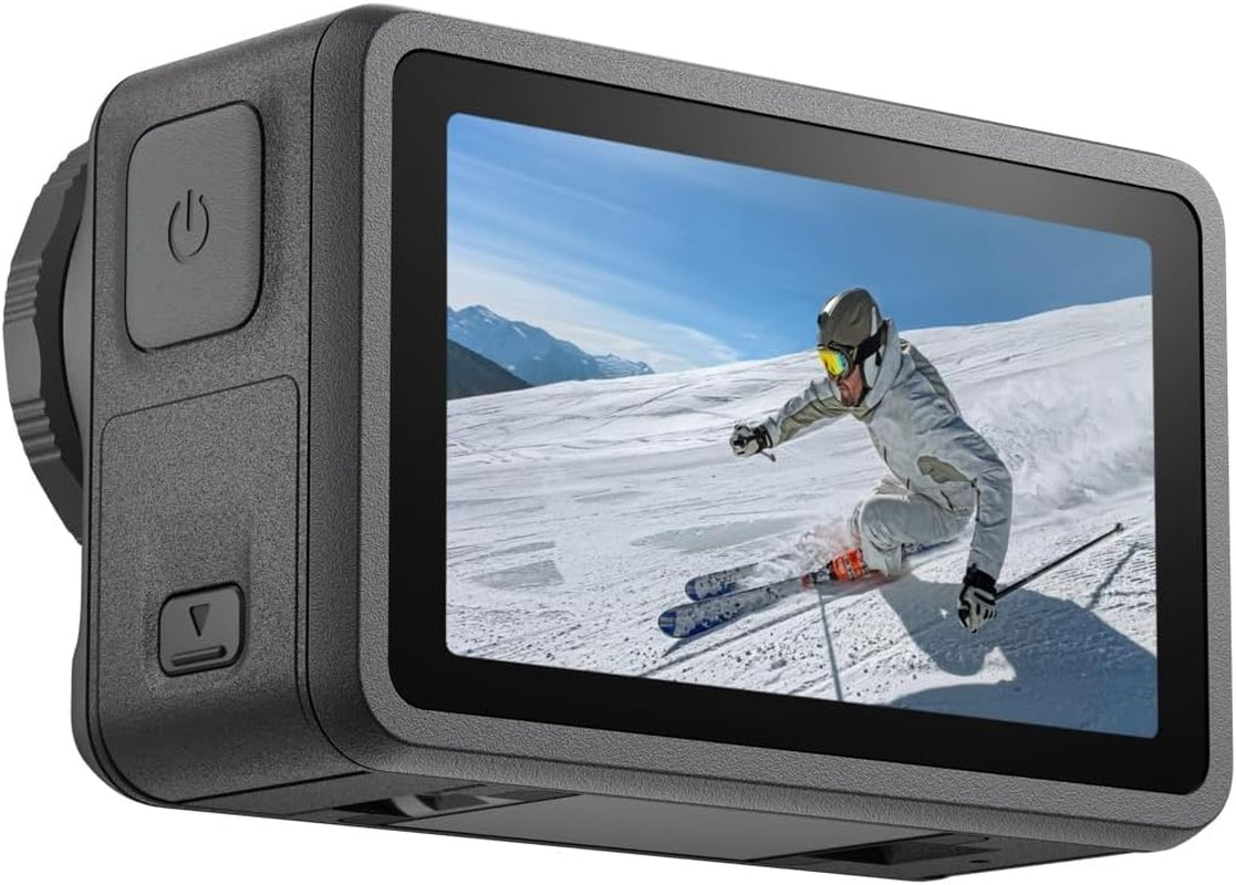 Pro Action Camera, 4K Vlogging Camera with 1/1.3'' Sensor, 65Ft Waterproof, Night View & Stabilization for Cycling, Diving, Sports Shooting