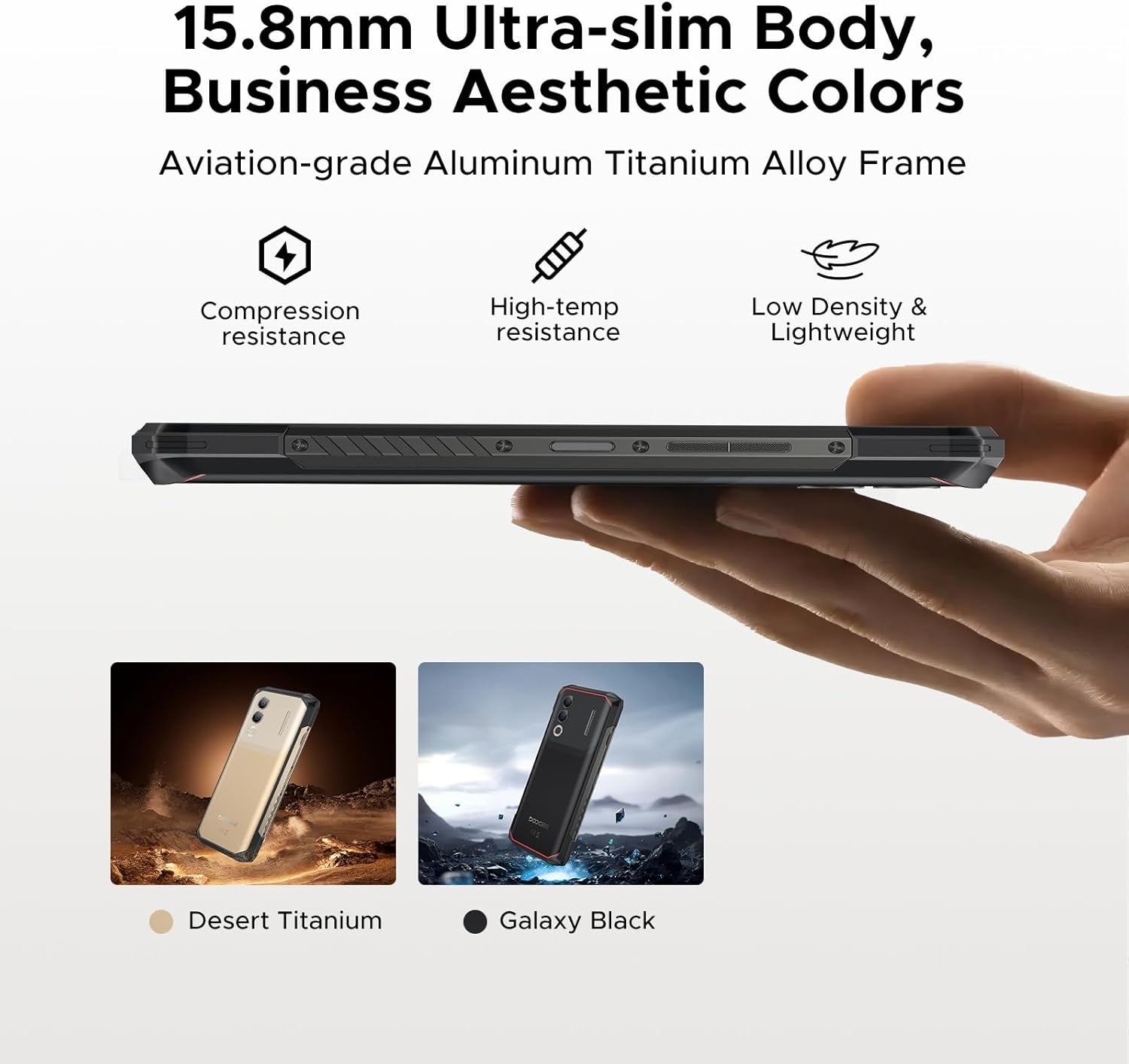 Blade 20 Turbo AI 5G Rugged Phone Unlocked,10300Mah/33W,Android 15 Rugged Smartphone,32Gb+256Gb/Tf 2Tb,Dimensity 7050,6.6”HD + 90Hz,50Mp+16Mp,Face Id/Nfc/Wifi6/Ip68/Ip69K/3 Card Slot,Black