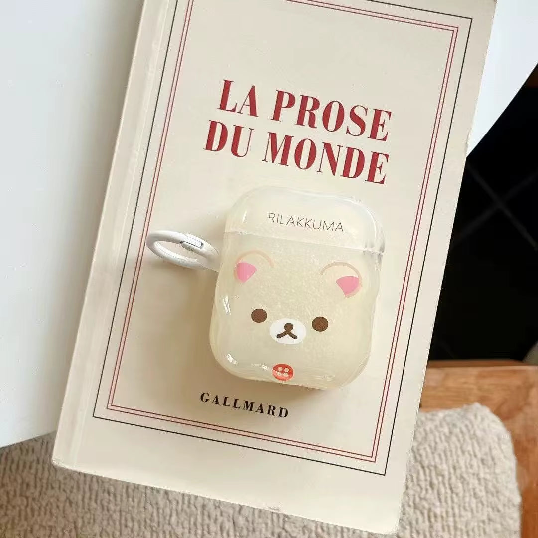 Carcasa Protectora para AirPods con Diseño Kawaii de Perrito y Osito Estilo Japonés | Compatible con AirPods 1, 2, 3, 4 y Pro 1, 2, 3