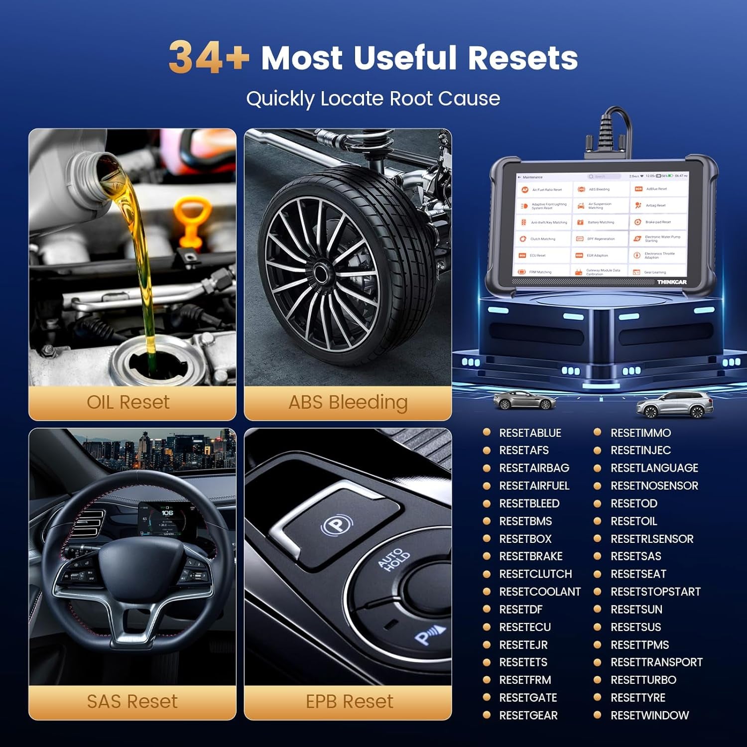 THINKSCAN 689 OBD2 Scanner, Bidirectional Scan Tool with Lifetime Free Update, 34+ Reset, 3000+ Active Test, ECU Coding, PMI, Wired All System Diagnostic Scanner for Cars, CANFD/DOIP, FCA SGW