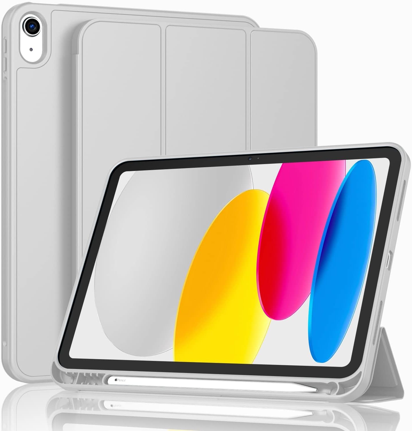 Case for Ipad (A16) 11 Inch 2025/Ipad 10Th Generation 10.9 Inch 2022, Slim Trifold Stand Protective Cover with Pencil Holder and Soft TPU Back,Support Auto Sleep/Wake (Black)