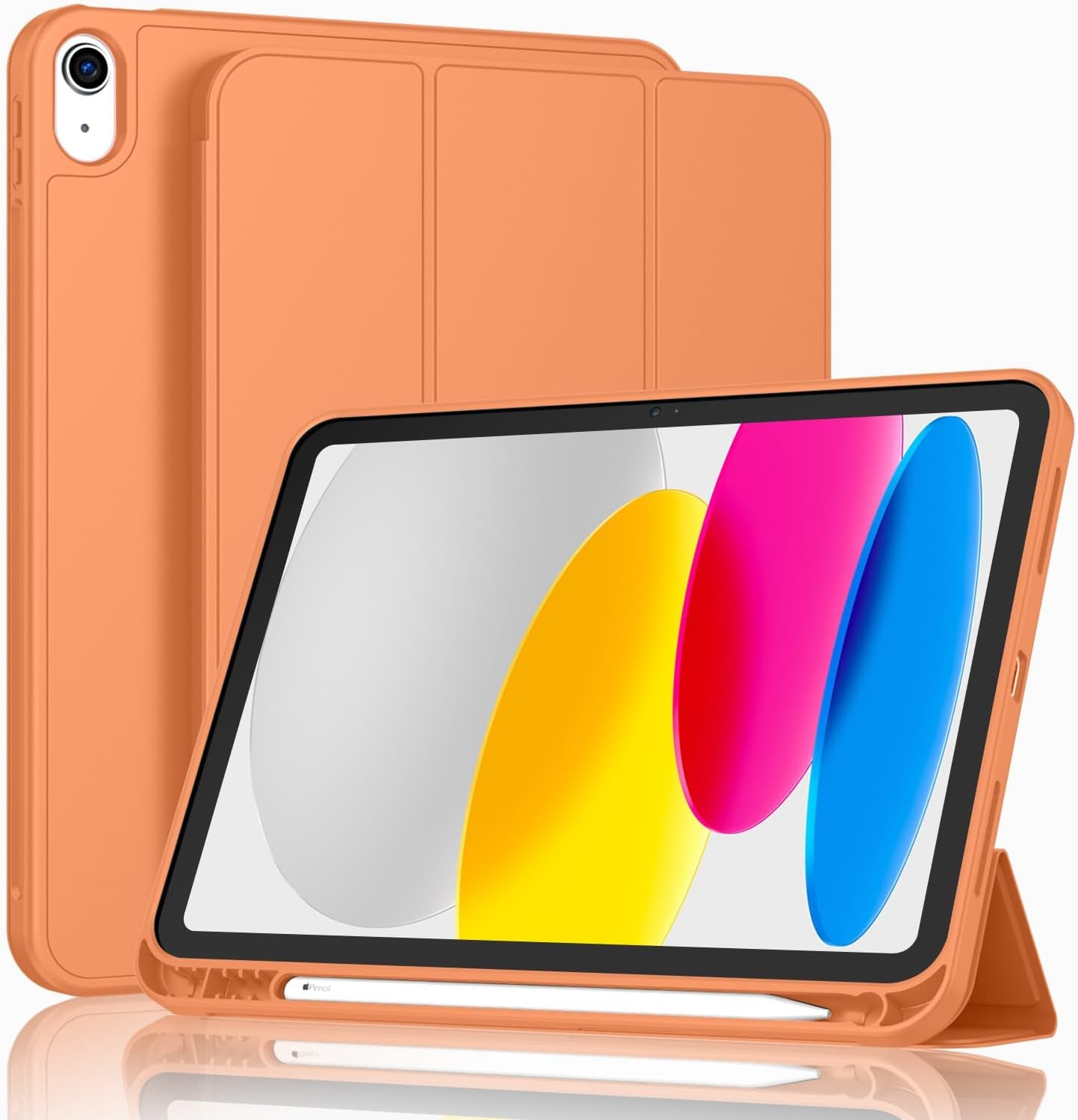 Case for Ipad (A16) 11 Inch 2025/Ipad 10Th Generation 10.9 Inch 2022, Slim Trifold Stand Protective Cover with Pencil Holder and Soft TPU Back,Support Auto Sleep/Wake (Black)
