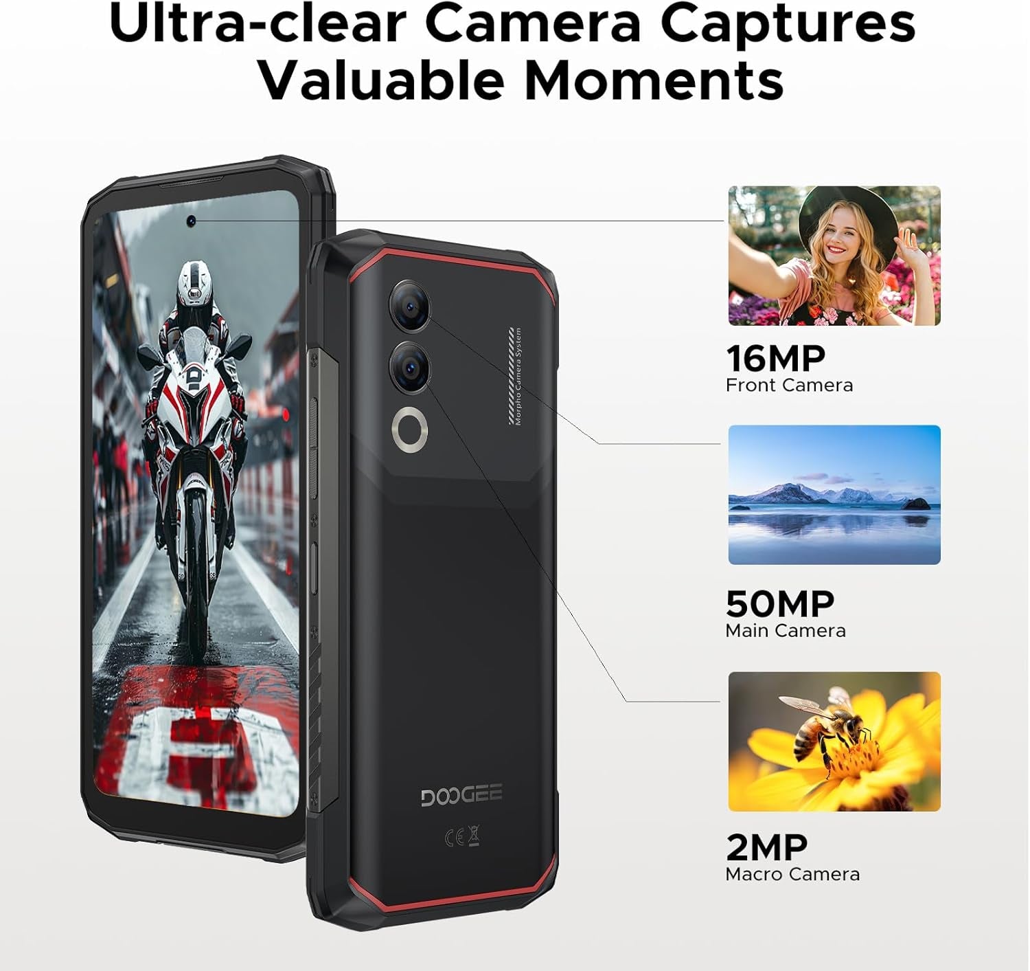 Blade 20 Turbo AI 5G Rugged Phone Unlocked,10300Mah/33W,Android 15 Rugged Smartphone,32Gb+256Gb/Tf 2Tb,Dimensity 7050,6.6”HD + 90Hz,50Mp+16Mp,Face Id/Nfc/Wifi6/Ip68/Ip69K/3 Card Slot,Black