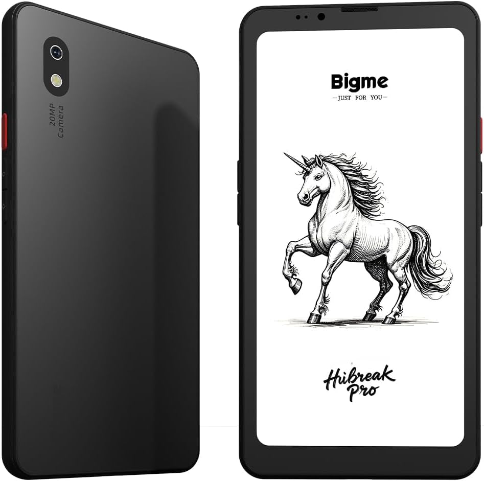 Hibreak Pro 6.13" Epaper Cell Phone 8+256 GB Android 14 OS Smart Phone,5G Dual SIM, GPS, Black