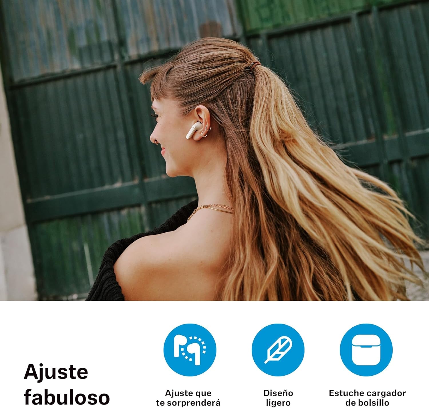 Sennheiser ACCENTUM Open Wireless - Auriculares Con Diseño Abierto, Sonido Dinámico Y Bluetooth 5.3, Resistencia a Salpicaduras IPX4, 28 Horas De Autonomía Y Estuche De Carga USB-C - Crema