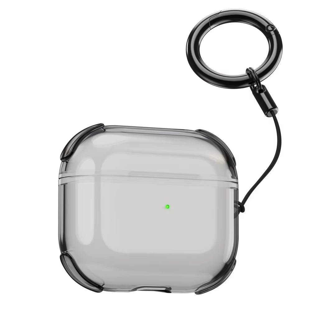 Carcasa Transparente Antigolpes para AirPods con Correa, Compatible con AirPods Pro 1, AirPods Pro 2, AirPods Pro 3 y AirPods 4