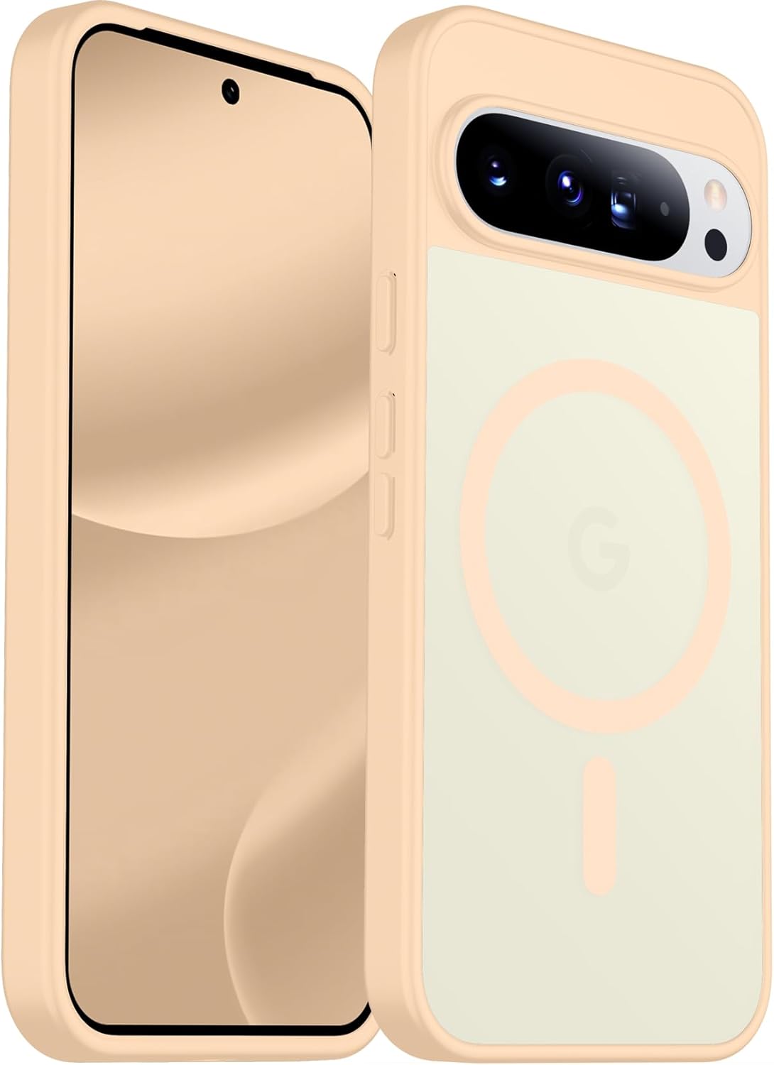 Funda magnética para Google Pixel 10/Pixel 10 Pro, protección contra caídas de grado militar, delgada, translúcida, mate, a prueba de golpes y antihuellas, para Pixel 10/10 Pro, color negro