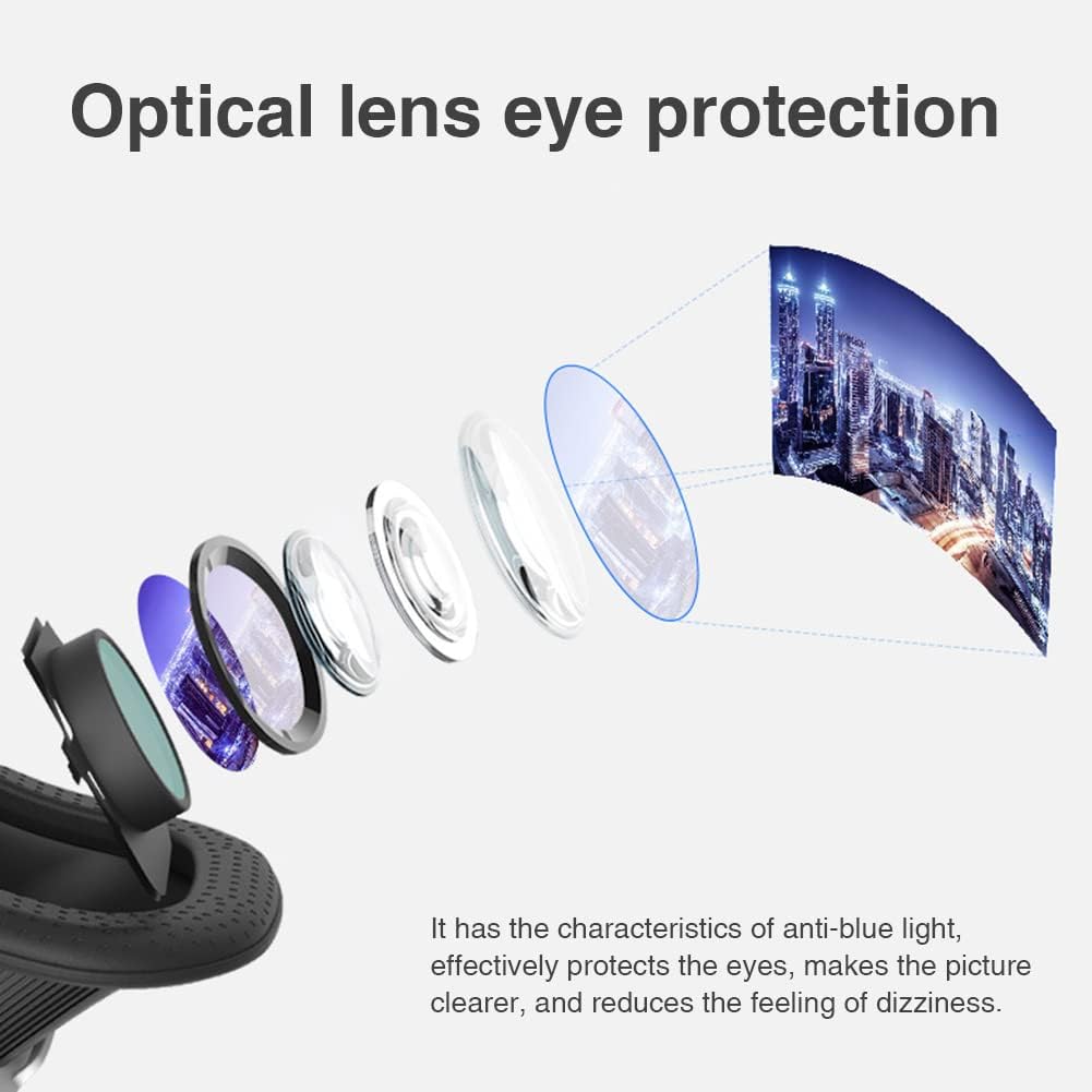 Lentes de realidad virtual 3D SUPVR, gafas universales de realidad virtual con soporte para pantalla panorámica de 360°-