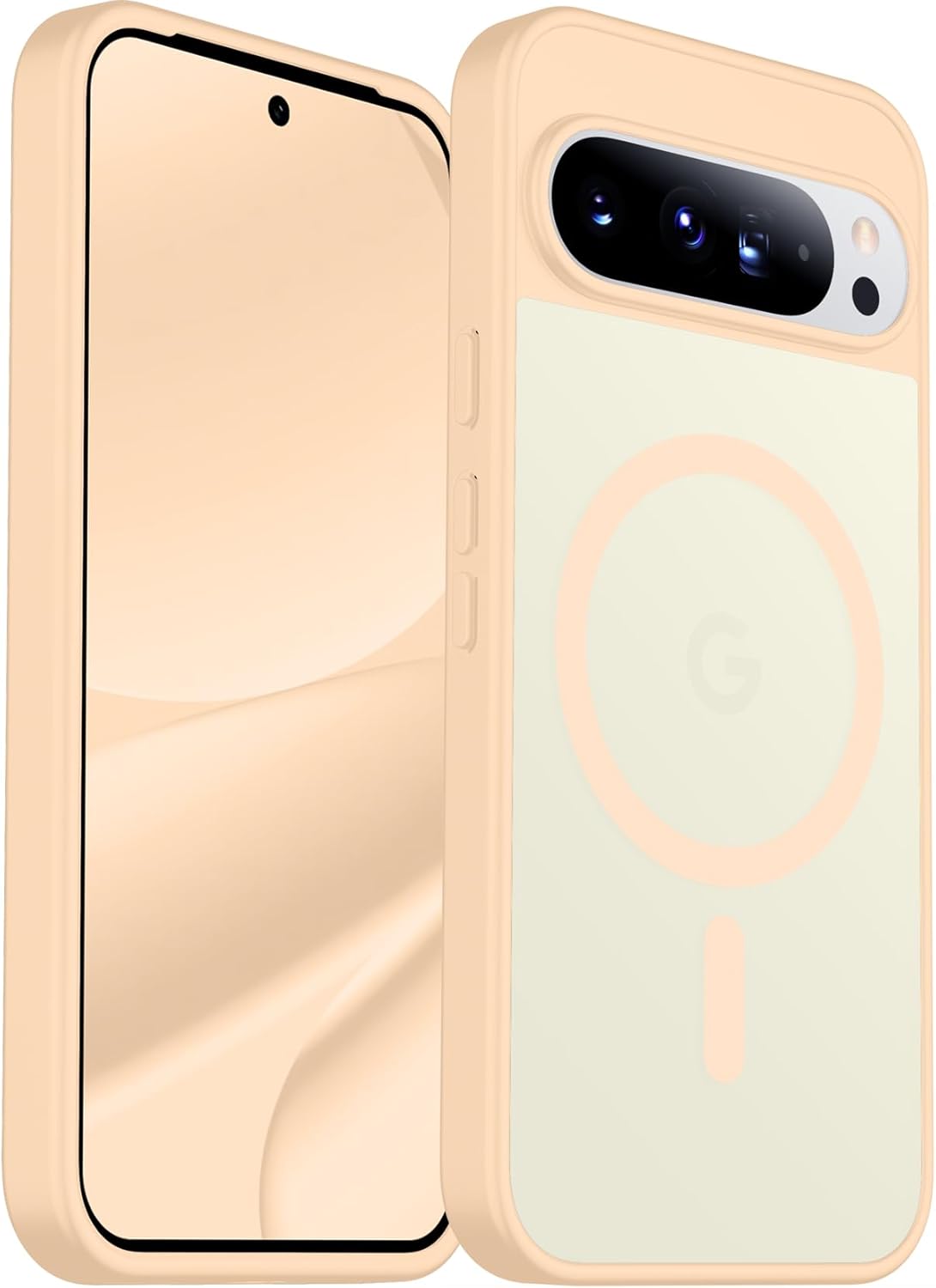 Funda magnética para Google Pixel 10/Pixel 10 Pro, protección contra caídas de grado militar, delgada, translúcida, mate, a prueba de golpes y antihuellas, para Pixel 10/10 Pro, color negro