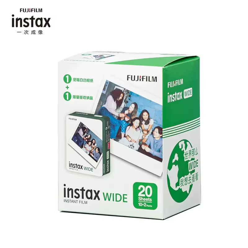 Instax Wide Film Instant White Black Edge for Fuji Camera 100 200 210 300 400 500AF Lomography Wide Link Wide+Album Set
