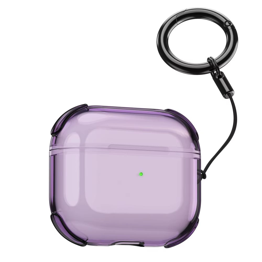 Carcasa Transparente Antigolpes para AirPods con Correa, Compatible con AirPods Pro 1, AirPods Pro 2, AirPods Pro 3 y AirPods 4