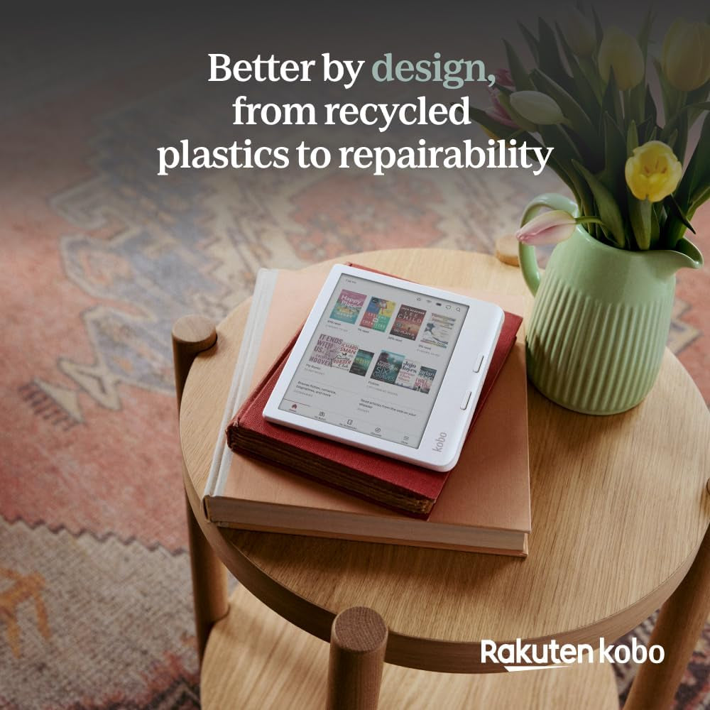 Libra Colour | Ereader | 7” Glare-Free Colour E Ink Kaleido™ 3 Display | Dark Mode Option | Audiobooks | Waterproof | Black