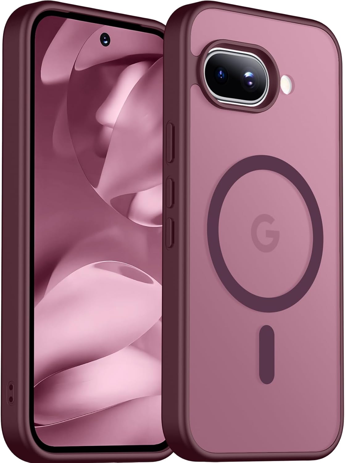 Funda magnética para Google Pixel 10/Pixel 10 Pro, protección contra caídas de grado militar, delgada, translúcida, mate, a prueba de golpes y antihuellas, para Pixel 10/10 Pro, color negro