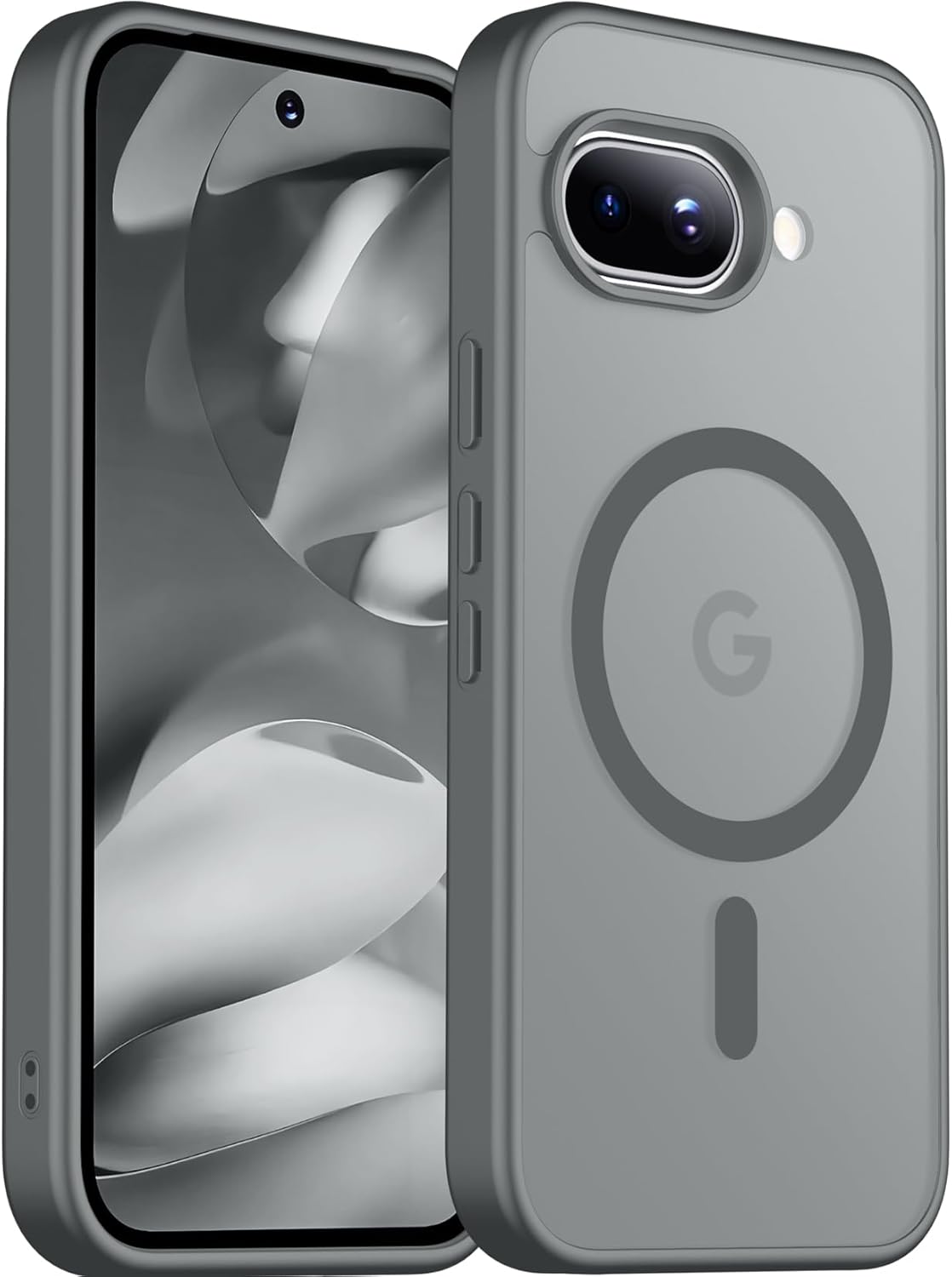 Funda magnética para Google Pixel 10/Pixel 10 Pro, protección contra caídas de grado militar, delgada, translúcida, mate, a prueba de golpes y antihuellas, para Pixel 10/10 Pro, color negro