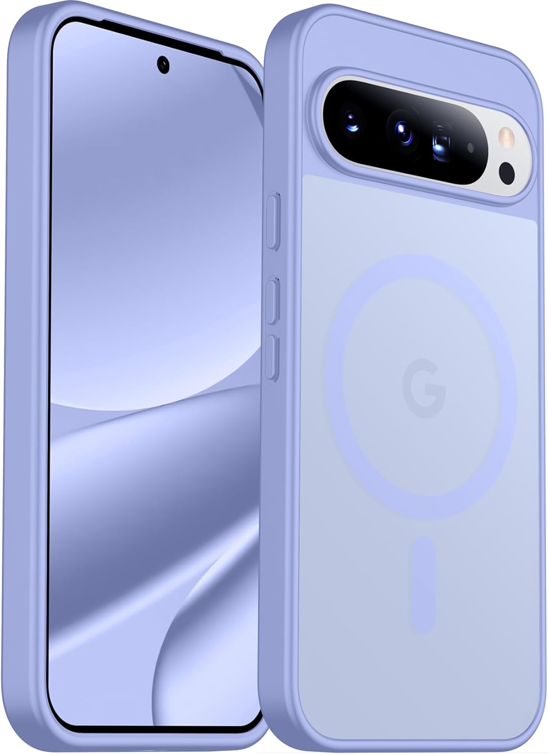 Funda magnética para Google Pixel 10/Pixel 10 Pro, protección contra caídas de grado militar, delgada, translúcida, mate, a prueba de golpes y antihuellas, para Pixel 10/10 Pro, color negro