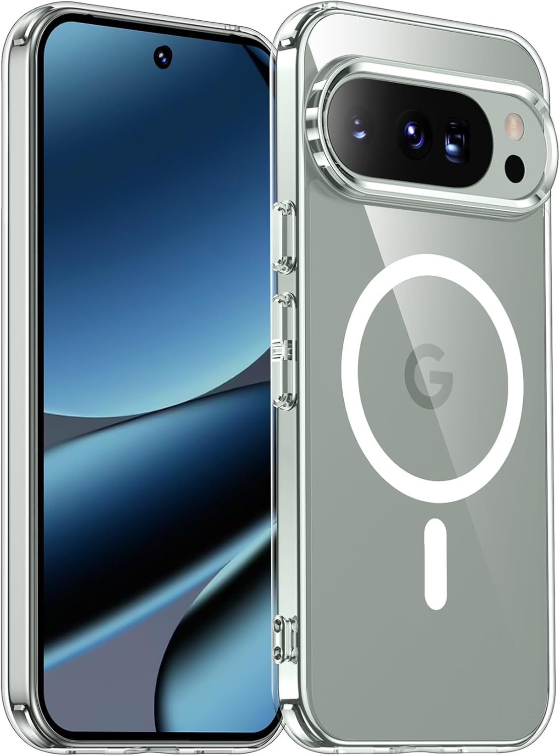 Funda magnética para Google Pixel 10/Pixel 10 Pro, protección contra caídas de grado militar, delgada, translúcida, mate, a prueba de golpes y antihuellas, para Pixel 10/10 Pro, color negro