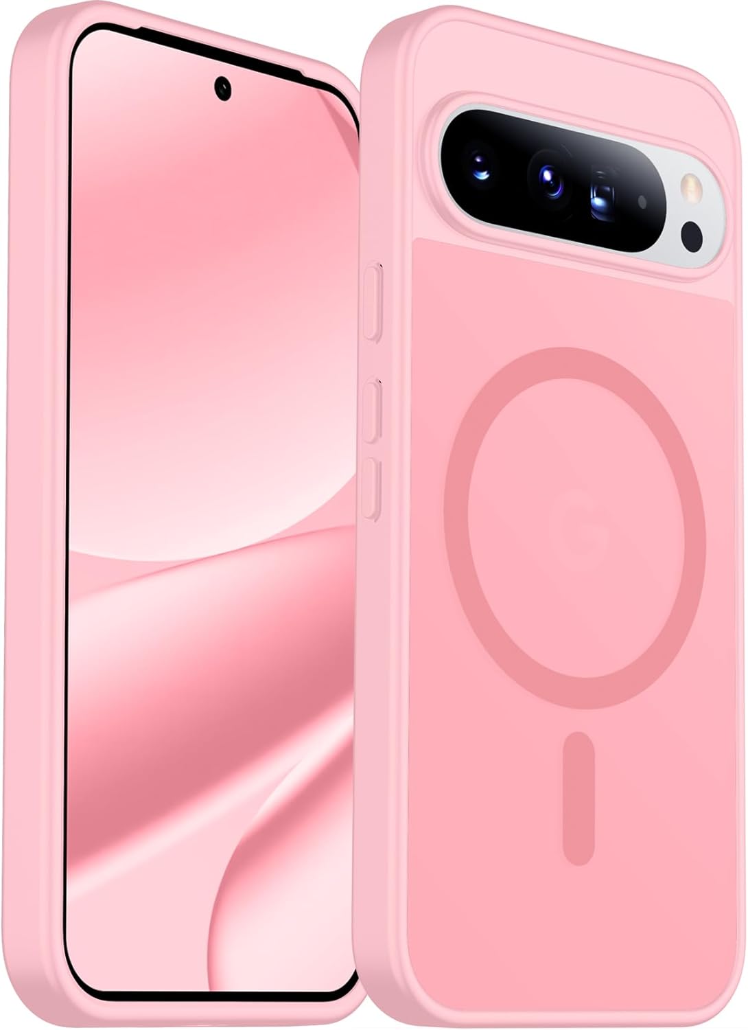 Funda magnética para Google Pixel 10/Pixel 10 Pro, protección contra caídas de grado militar, delgada, translúcida, mate, a prueba de golpes y antihuellas, para Pixel 10/10 Pro, color negro