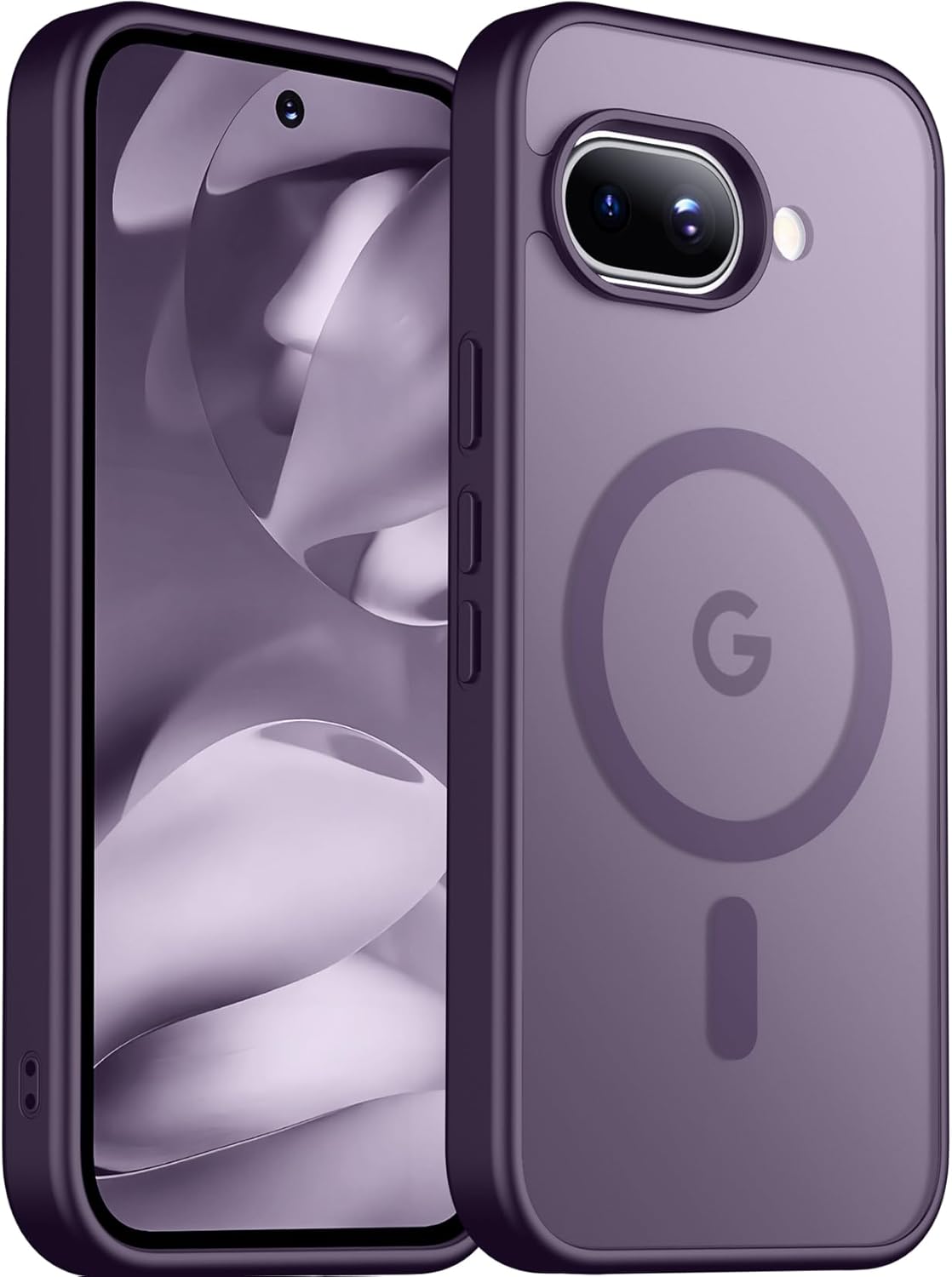 Funda magnética para Google Pixel 10/Pixel 10 Pro, protección contra caídas de grado militar, delgada, translúcida, mate, a prueba de golpes y antihuellas, para Pixel 10/10 Pro, color negro