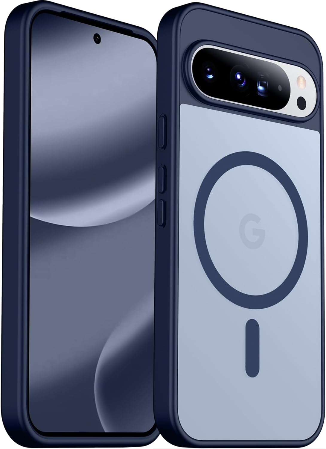 Funda magnética para Google Pixel 10/Pixel 10 Pro, protección contra caídas de grado militar, delgada, translúcida, mate, a prueba de golpes y antihuellas, para Pixel 10/10 Pro, color negro