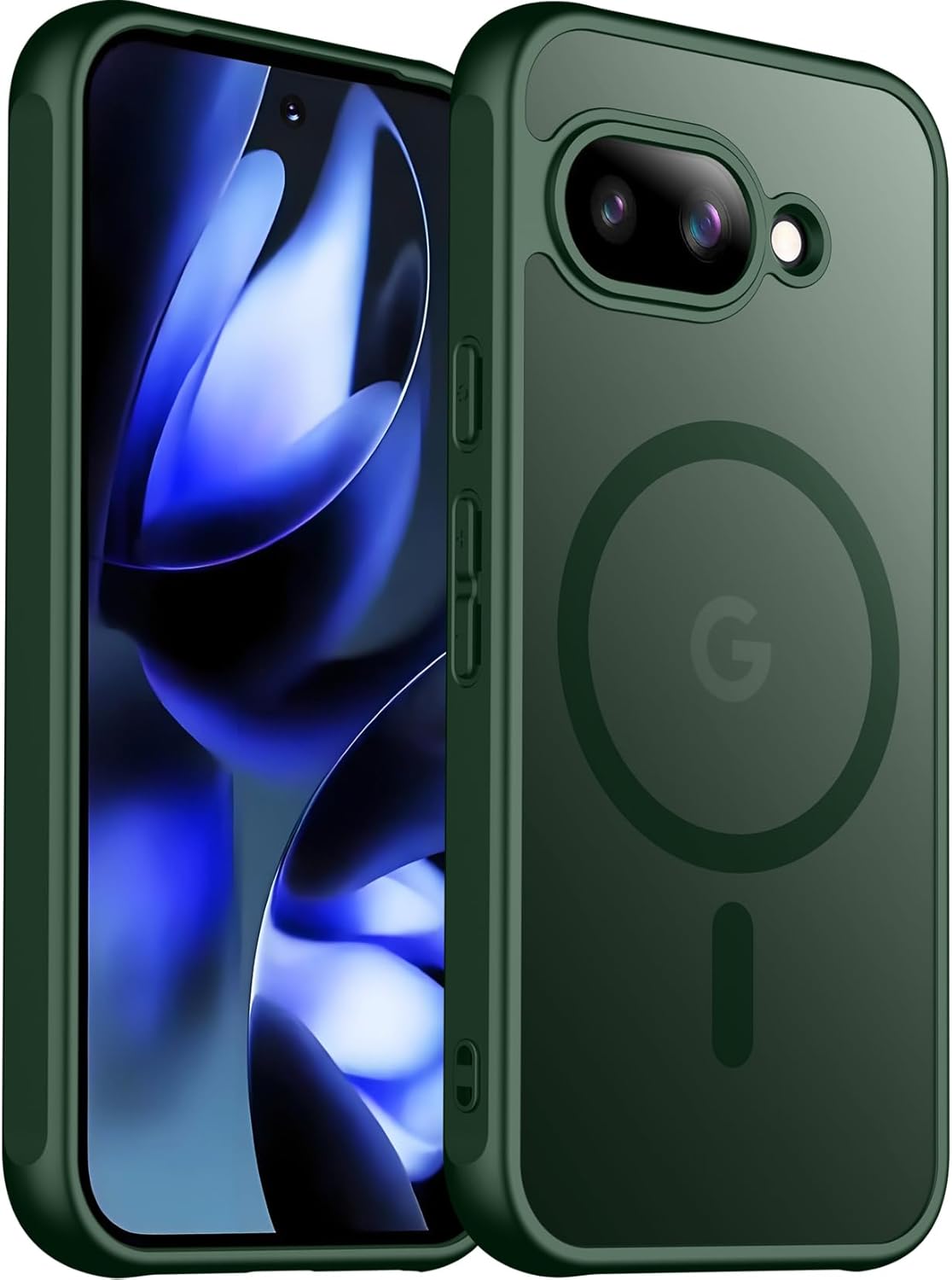 Funda magnética para Google Pixel 10/Pixel 10 Pro, protección contra caídas de grado militar, delgada, translúcida, mate, a prueba de golpes y antihuellas, para Pixel 10/10 Pro, color negro