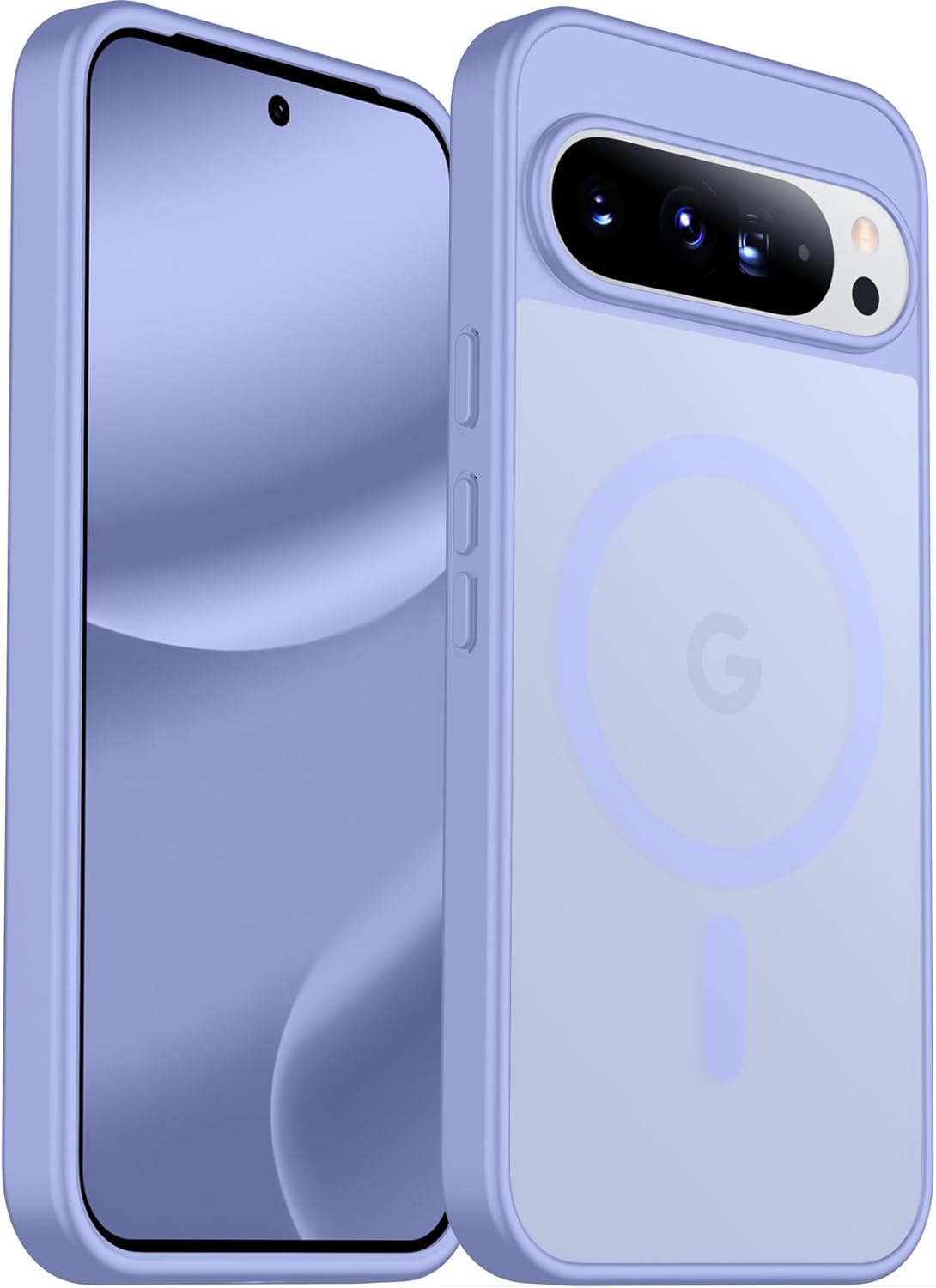 Funda magnética para Google Pixel 10/Pixel 10 Pro, protección contra caídas de grado militar, delgada, translúcida, mate, a prueba de golpes y antihuellas, para Pixel 10/10 Pro, color negro