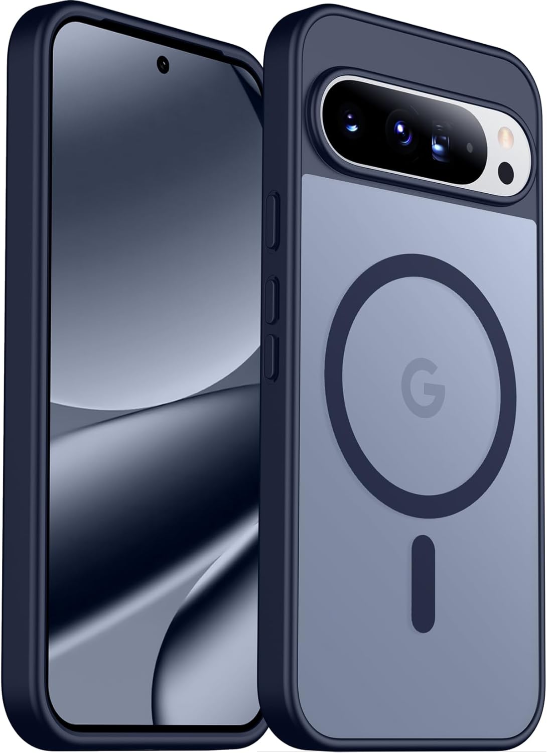 Funda magnética para Google Pixel 10/Pixel 10 Pro, protección contra caídas de grado militar, delgada, translúcida, mate, a prueba de golpes y antihuellas, para Pixel 10/10 Pro, color negro