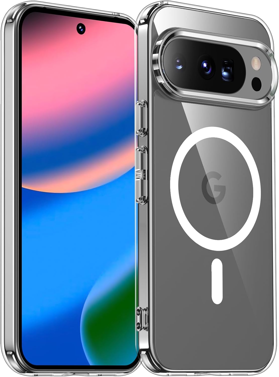 Funda magnética para Google Pixel 10/Pixel 10 Pro, protección contra caídas de grado militar, delgada, translúcida, mate, a prueba de golpes y antihuellas, para Pixel 10/10 Pro, color negro