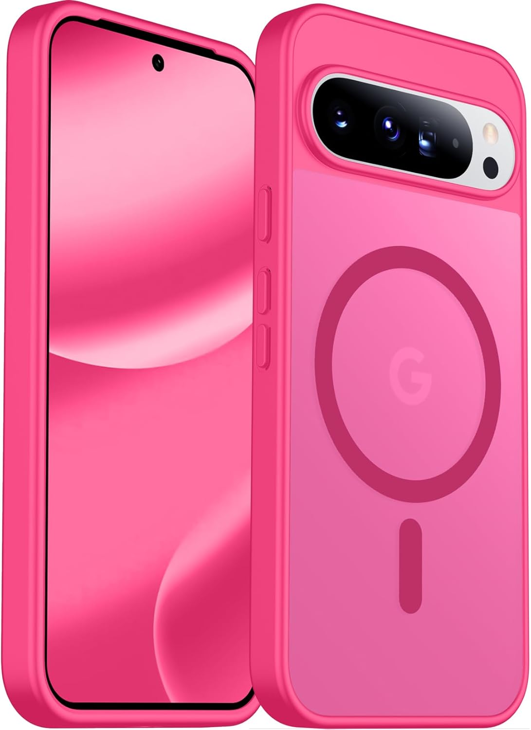 Funda magnética para Google Pixel 10/Pixel 10 Pro, protección contra caídas de grado militar, delgada, translúcida, mate, a prueba de golpes y antihuellas, para Pixel 10/10 Pro, color negro