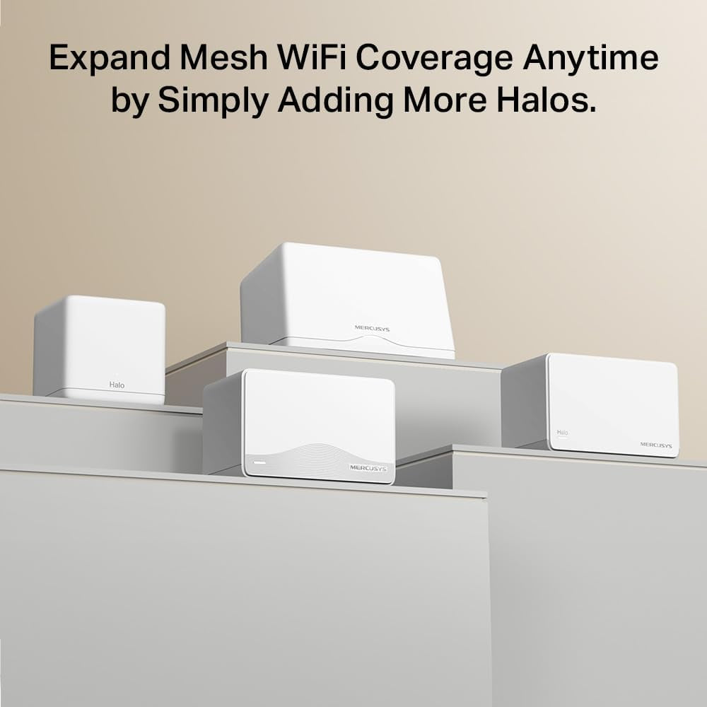 BE3600 Whole Home Mesh Wi-Fi 7 System, Dual Band, 4K-QAM, MLO, 3 X Gigabit Ports, Seamless Roaming, Gaming & Streaming, Easy APP Management and Installation, Parental Controls (Halo H25BE(2