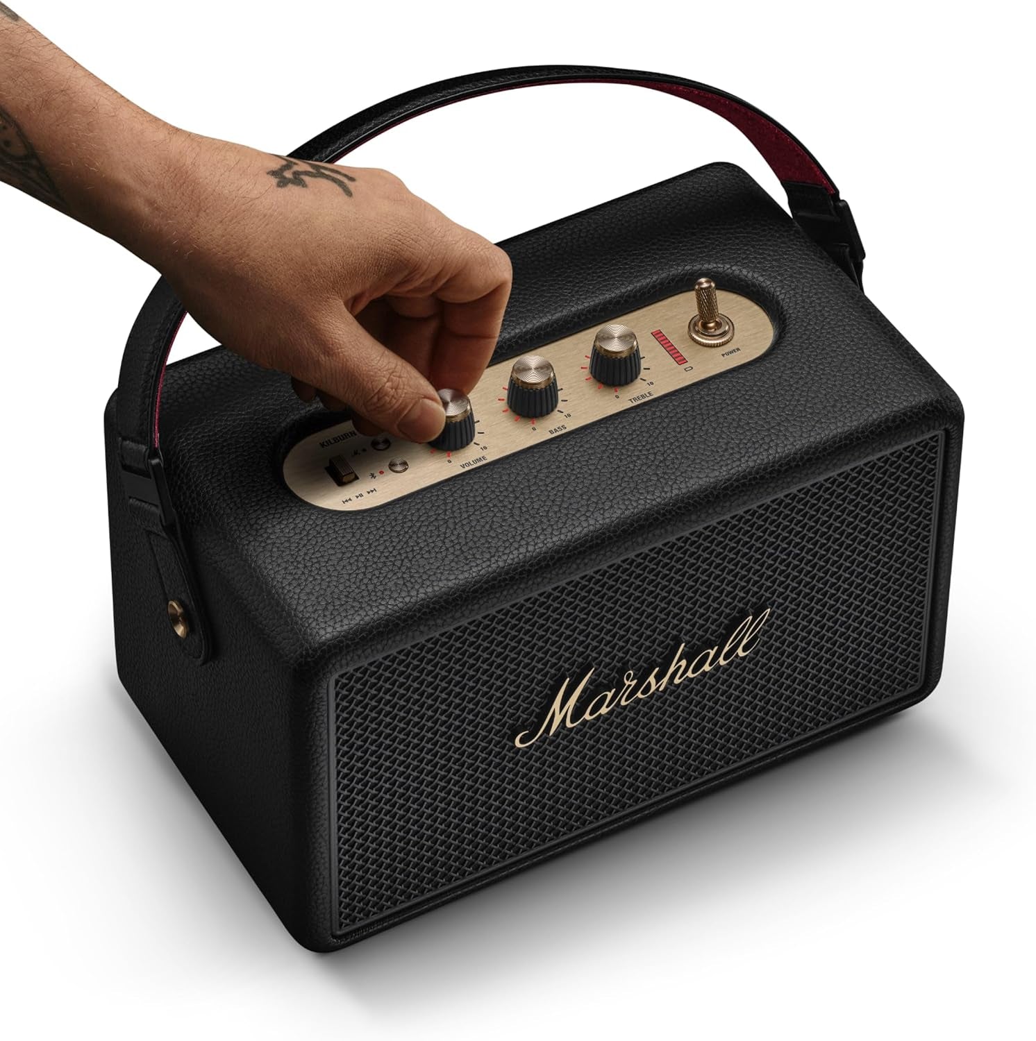 Kilburn III Portable Bluetooth Speaker - Black & Brass