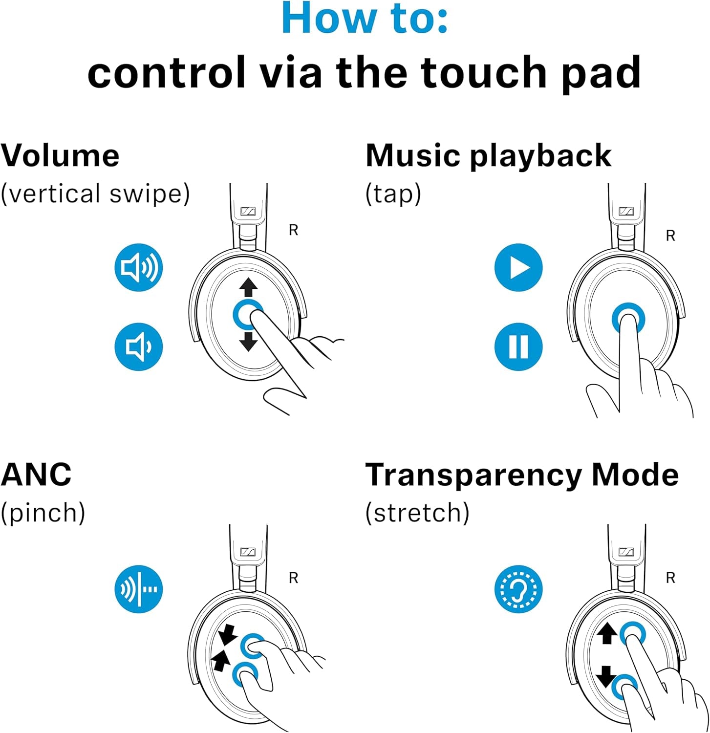 Sennheiser Auriculares MOMENTUM 4 Wireless, Auriculares Bluetooth Para Llamadas Nítidas Con Cancelación De Ruido Adaptativa, 60 Horas De Duración De La Batería, Sonido Personalizable - Blanco