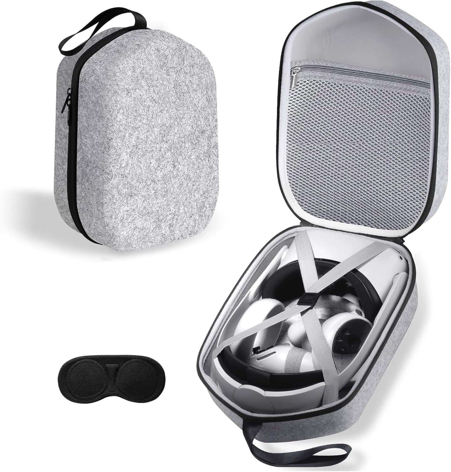 Hard Carrying Case Compatible with Meta Quest 3S/Quest 3/Oculus Quest 2/Vision Pro Official Original/Elite Strap VR Headset and Controller Accessories, Suitable for Travel and Home Storage