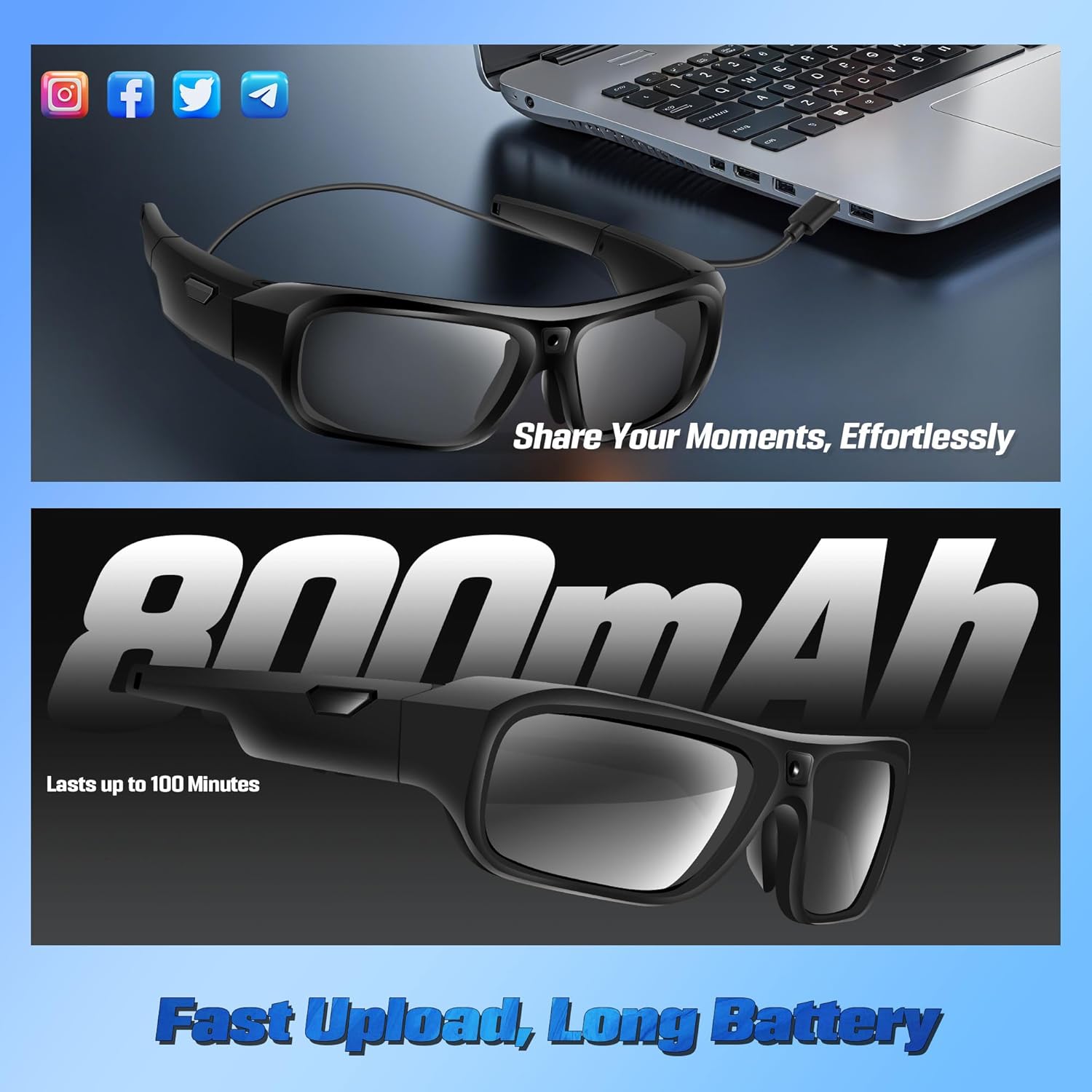 Lentes con cámara 4K mejoradas (2025), Lentes inteligentes con cámara