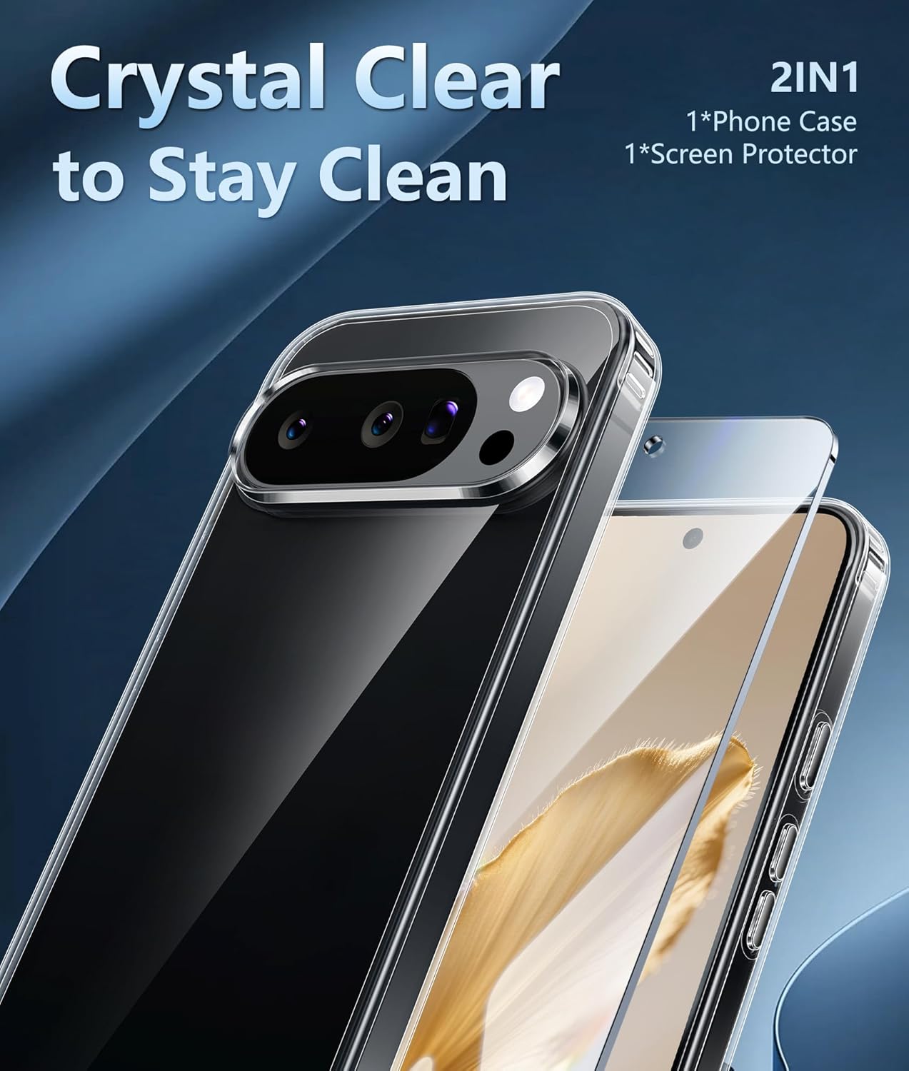 Funda para Google Pixel 10: Funda para Pixel 10 Pro, Google 9/9 Pro, transparente, delgada y resistente, anticaídas, antigolpes y antiarañazos, transparente.