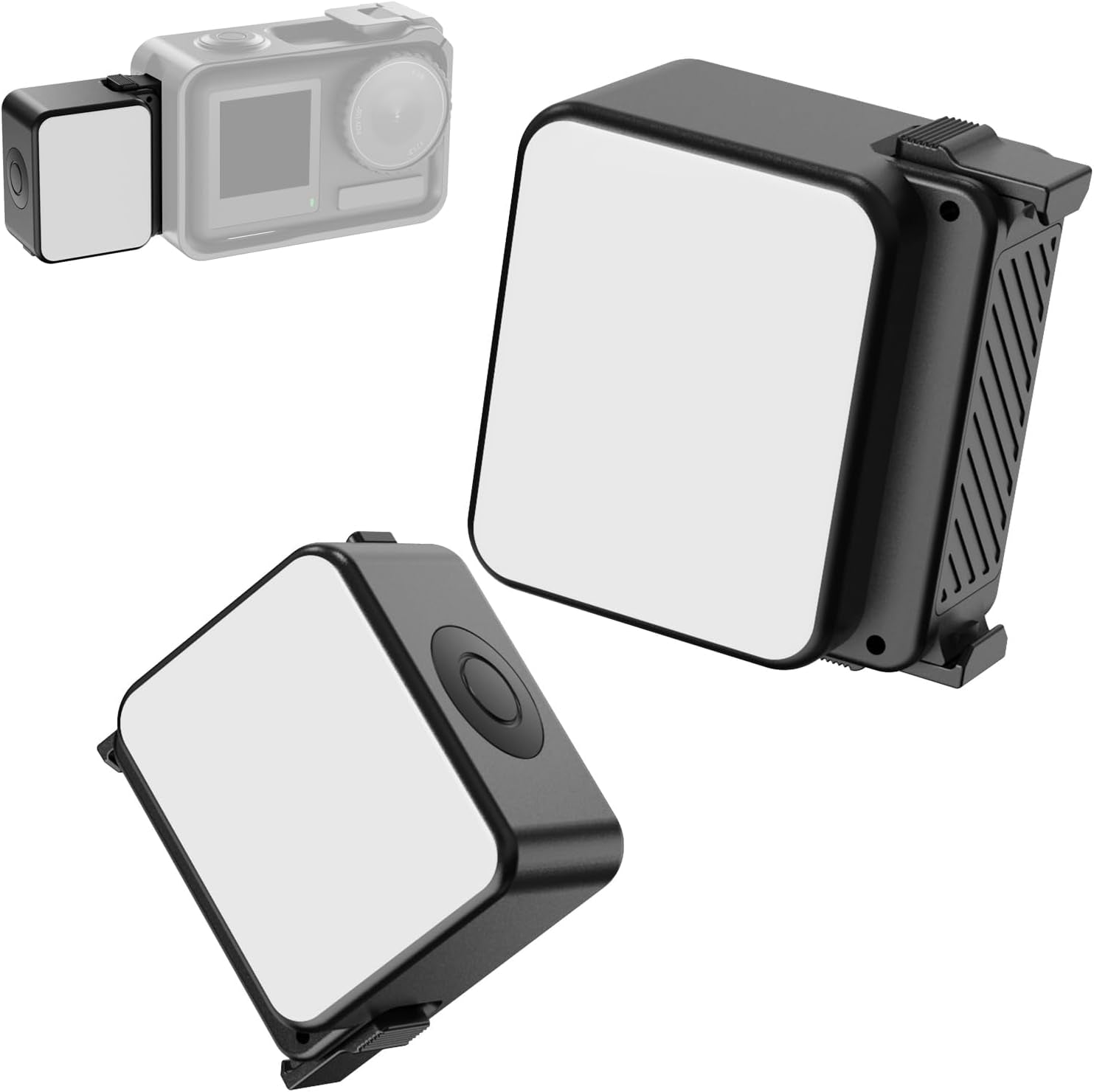 LM18 Vlogging Light Mini LED Action Camera Video Light Magnetic Photography Fill Lighting for DJI Osmo Nano Action 3/4 Camera Cage Accessories and PK-06 Pocket 3/4 Expansion Adapter