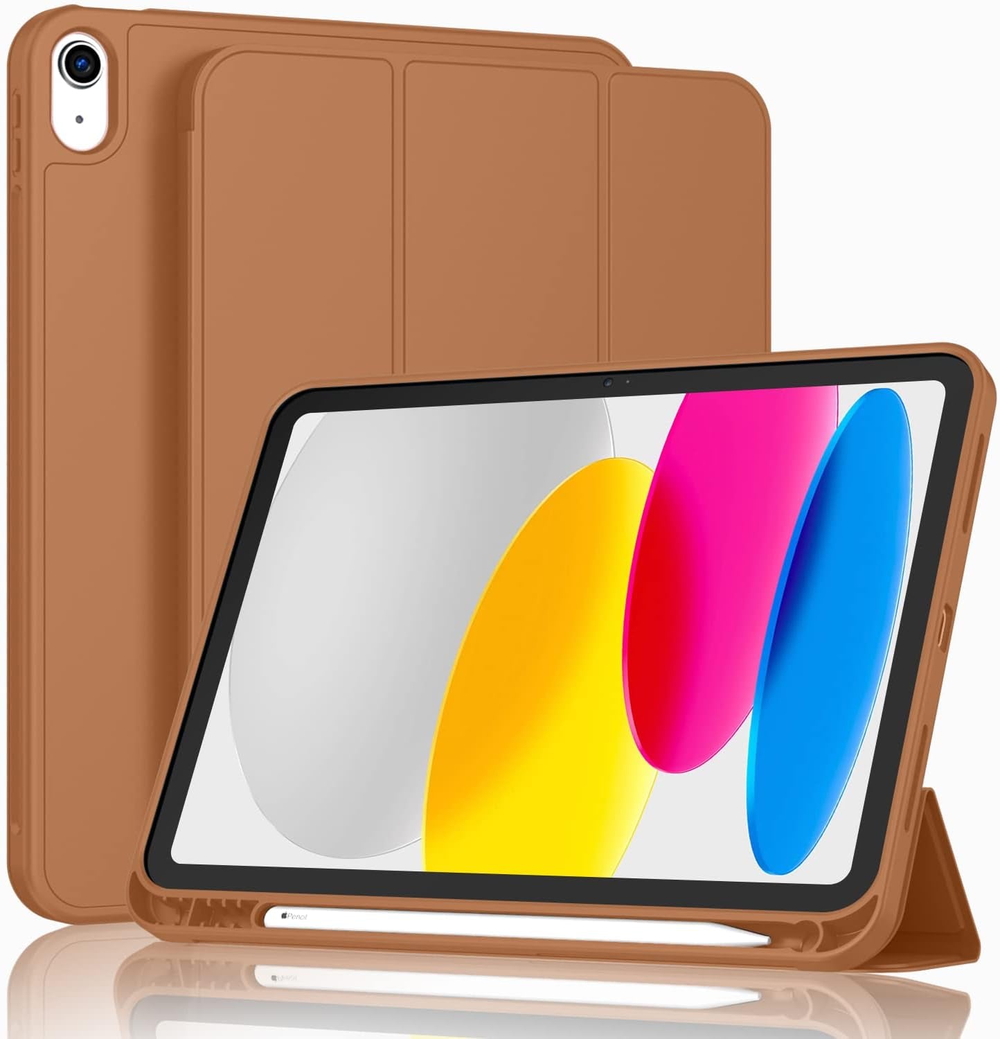 Case for Ipad (A16) 11 Inch 2025/Ipad 10Th Generation 10.9 Inch 2022, Slim Trifold Stand Protective Cover with Pencil Holder and Soft TPU Back,Support Auto Sleep/Wake (Black)