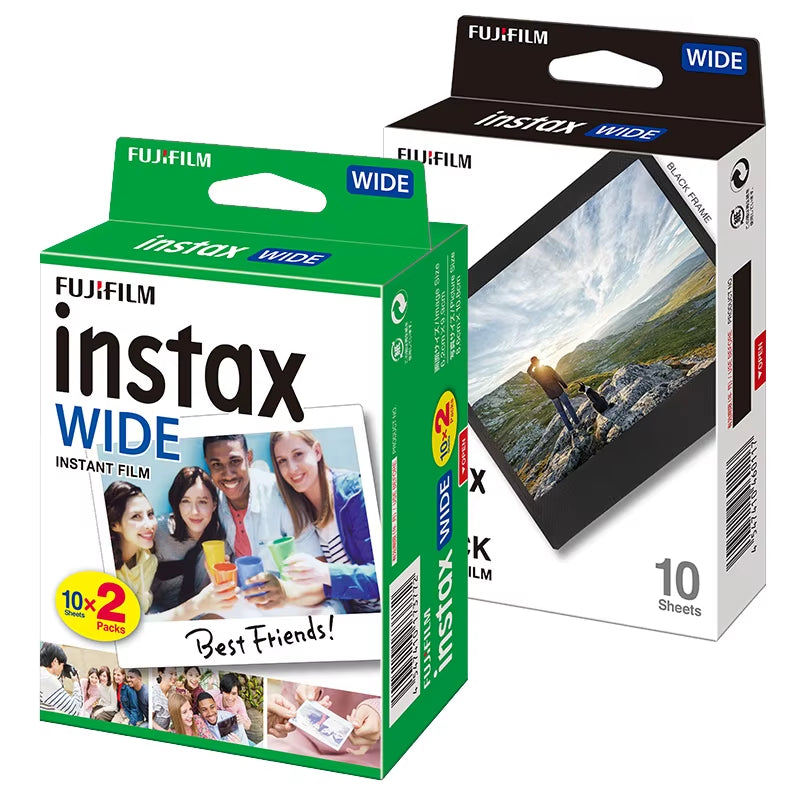 Instax Wide Film Instant White Black Edge for Fuji Camera 100 200 210 300 400 500AF Lomography Wide Link Wide+Album Set