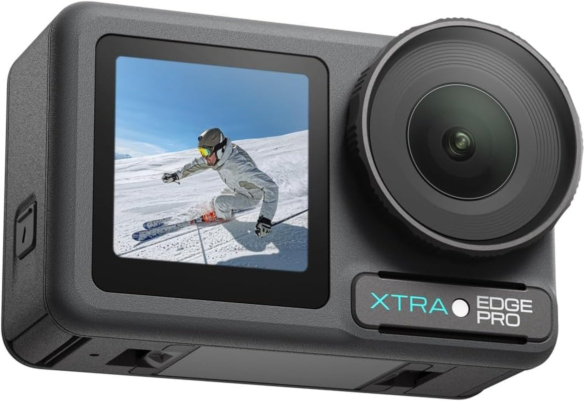 Pro Action Camera, 4K Vlogging Camera with 1/1.3'' Sensor, 65Ft Waterproof, Night View & Stabilization for Cycling, Diving, Sports Shooting