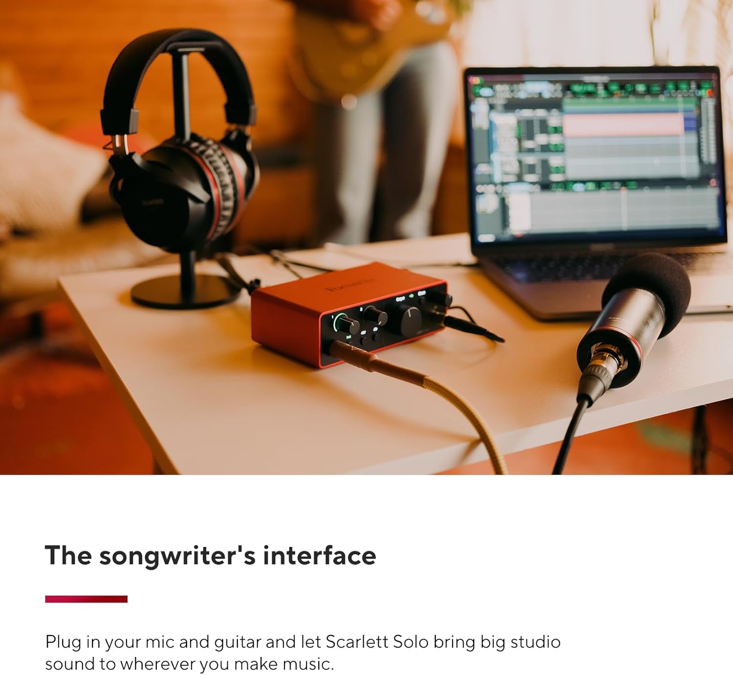 Scarlett Solo 4Th Gen USB Audio Interface, for the Guitarist, Vocalist, or Producer — High-Fidelity, Studio Quality Recording, and All the Software You Need to Record