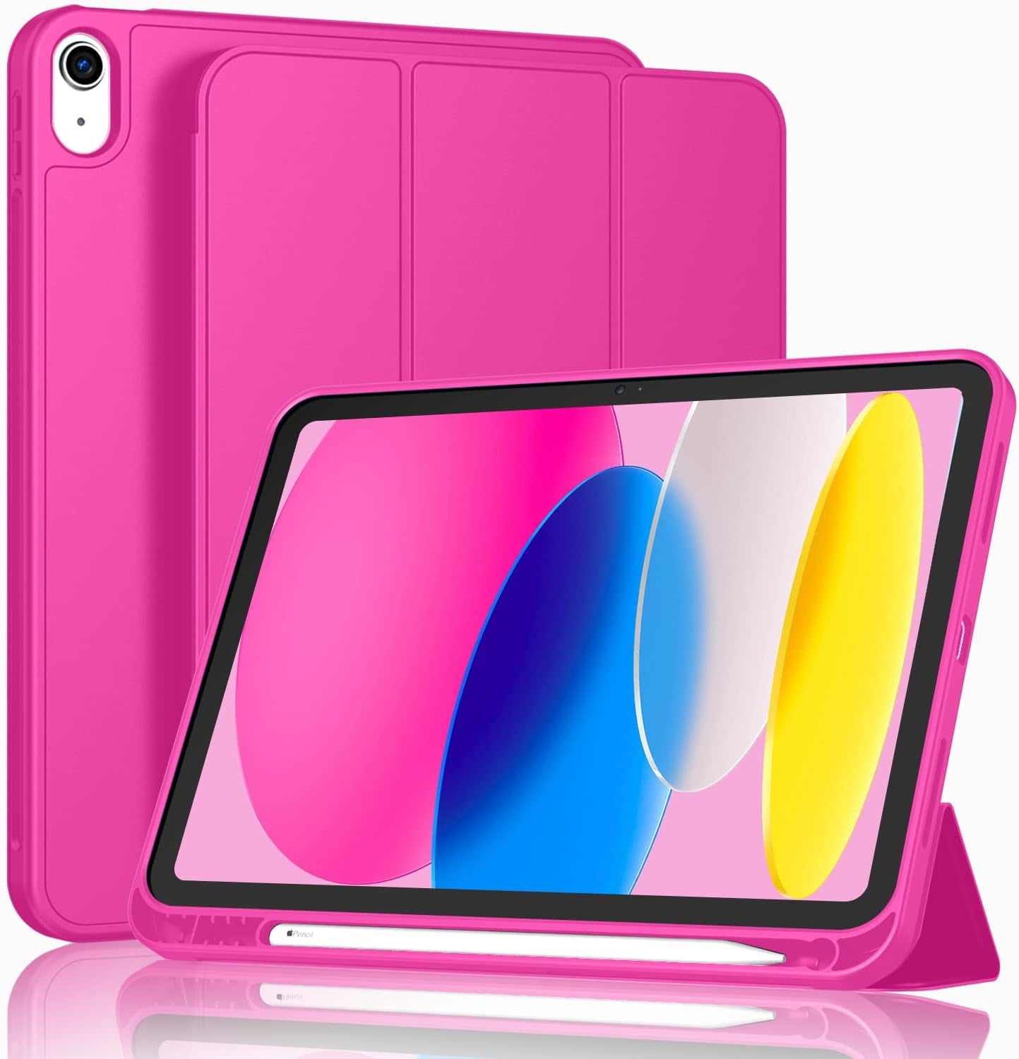 Case for Ipad (A16) 11 Inch 2025/Ipad 10Th Generation 10.9 Inch 2022, Slim Trifold Stand Protective Cover with Pencil Holder and Soft TPU Back,Support Auto Sleep/Wake (Black)