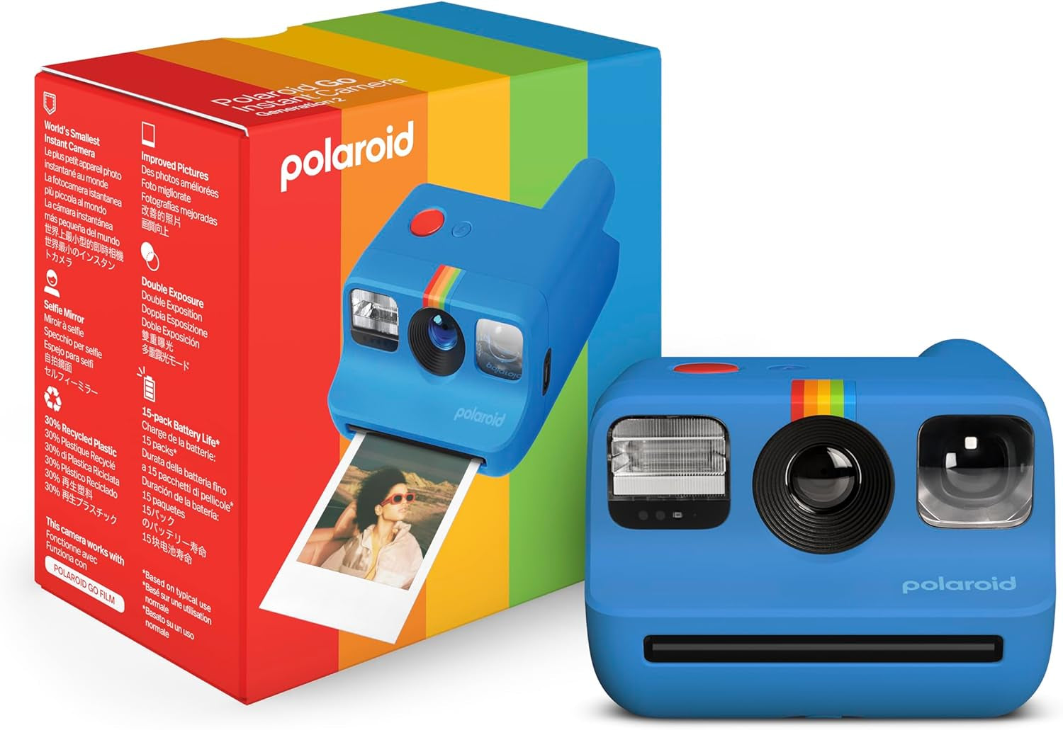 Go Generation 2 - Mini Instant Camera + Film Bundle (16 Photos Included) - White (6282)