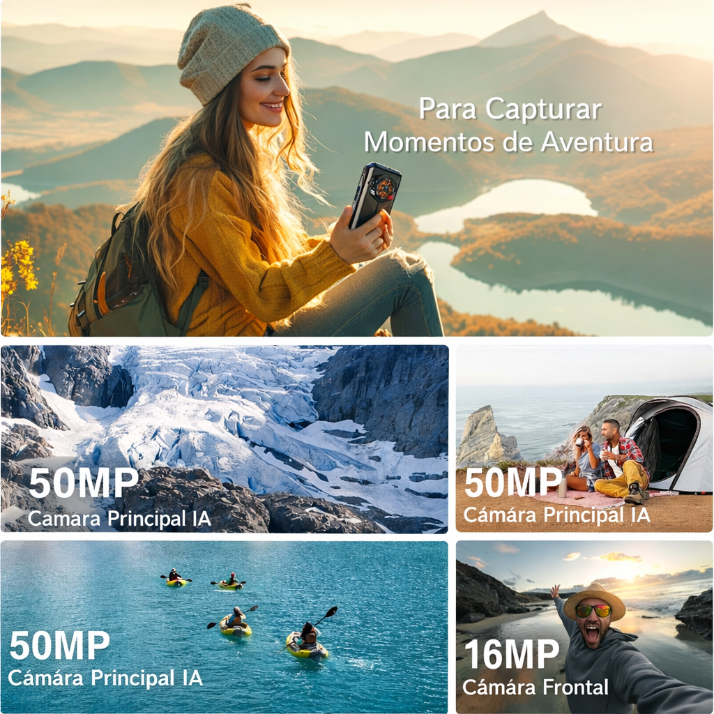 DOOGEE S Punk Version Global Celular Indestructible con 16GB RAM, 256GB, Altavoz 126dB y Android 14
