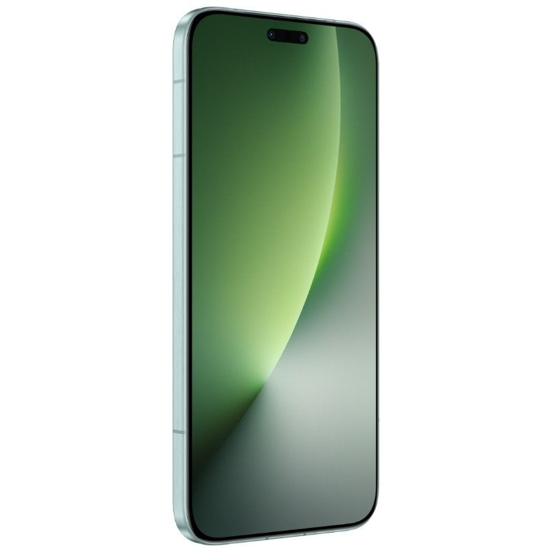 HONOR Magic 8 Pro verde: pantalla frontal en ángulo y perfil.