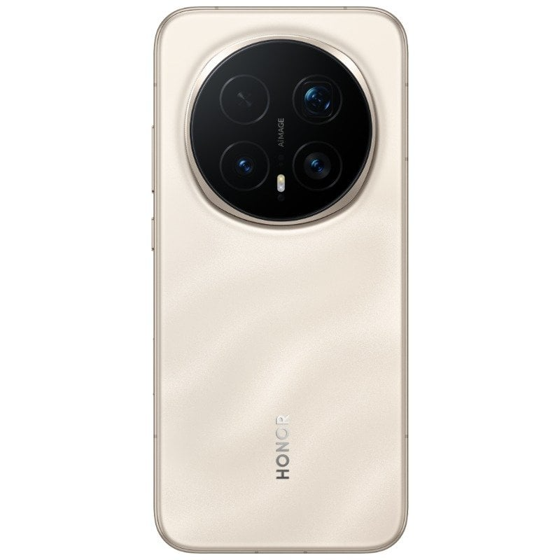 HONOR Magic 8 Pro crema: vista trasera y cámara circular AI.