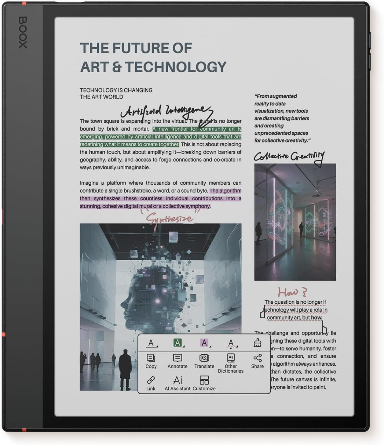 Tablet 10.3" Note Air 5 C 6G 64G E Ink Tablet Color Epaper Notebook