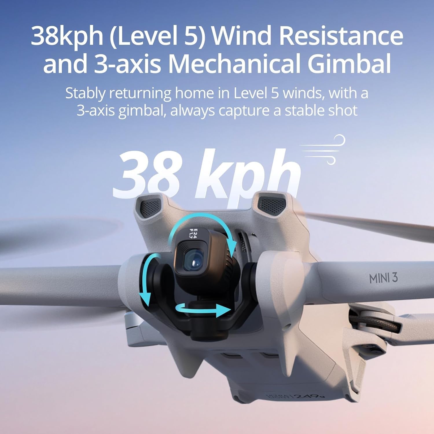 Mini 3, Drones with Camera for Adults 4K, 38-Min Flight Time, up to 32800Ft (10Km) Video Transmission, True Vertical Shooting, GPS Auto Return Integrated, Mini Drone with Camera for Beginners